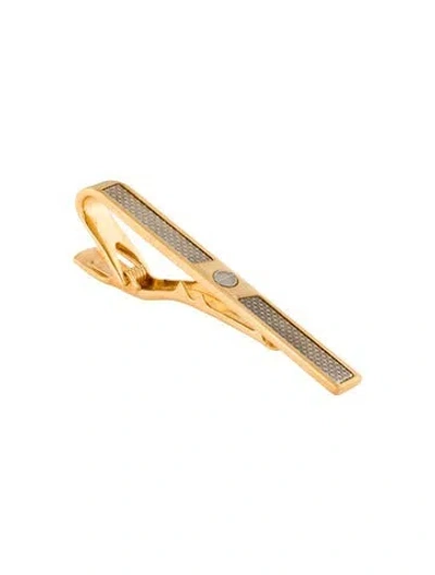 Pre-owned Dunhill Two-tone Textured Tie Clip In Multi