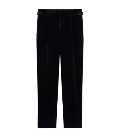 Dunhill Velvet Evening Trousers In Black