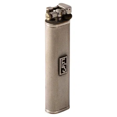 Pre-owned Dunhill Vintage 20th Centur Silver Plated 'sylphide' Lighter By , Made In England In Brown