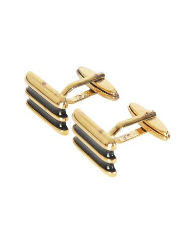 Pre-owned Dunhill Vintage Gold-plated Cufflinks (authentic Pre-loved)