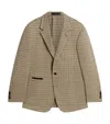Dunhill Virgin Wool-cashmere Tattersall Check Bourdon Blazer In Brown