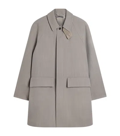 Dunhill Virgin Wool Coat In Grey