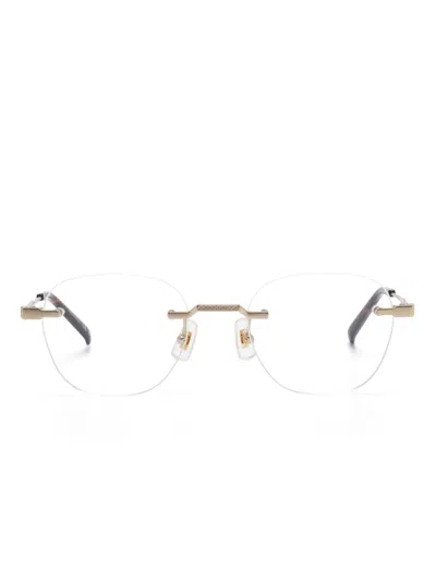 Dunhill Wayfarer-frame Glasses In Gold