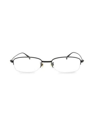 Dunhill Women's 54mm Rectangle Eyeglasses In Black