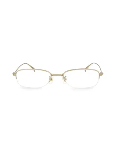 Dunhill Women's 54mm Rectangle Eyeglasses In Gold