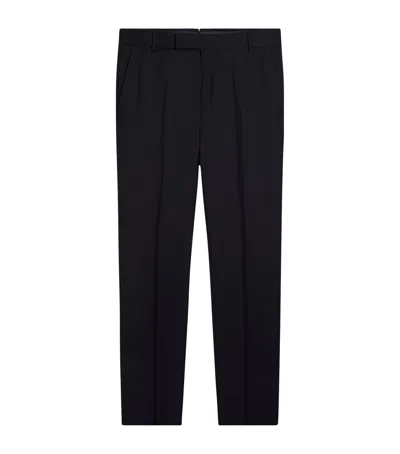 Dunhill Wool Jersey Blend Travel Trousers In Blue