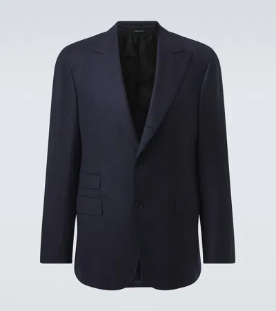 Dunhill Wool Blazer In Black