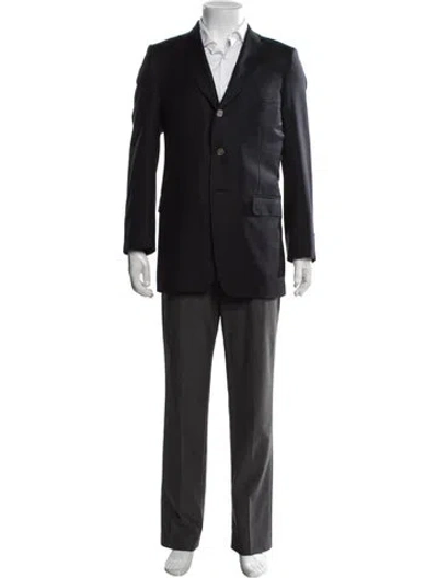 Pre-owned Dunhill Wool Blazer In Blue
