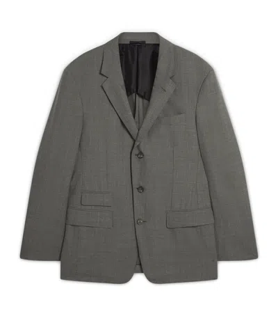 Dunhill Wool-cashmere Bourdon Blazer In Gray
