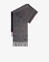 DUNHILL WOOL CASHMERE DOUBLE FACE PRINCE OF WALES CHECK SCARF