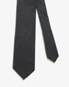 Dunhill Wool Cashmere Flannel 5 Fold Woven Tie In Grey