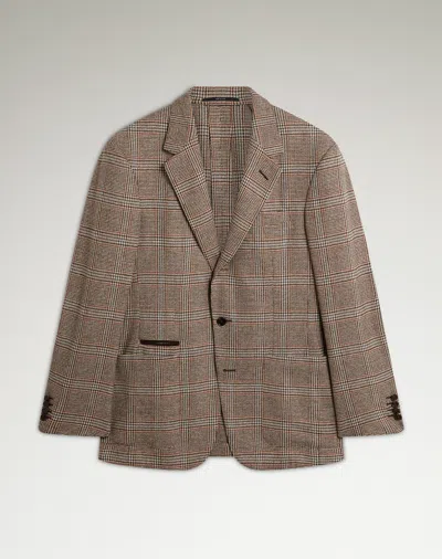 Dunhill Wool Cashmere Glen Check Bourdon Sports Coat In Brown