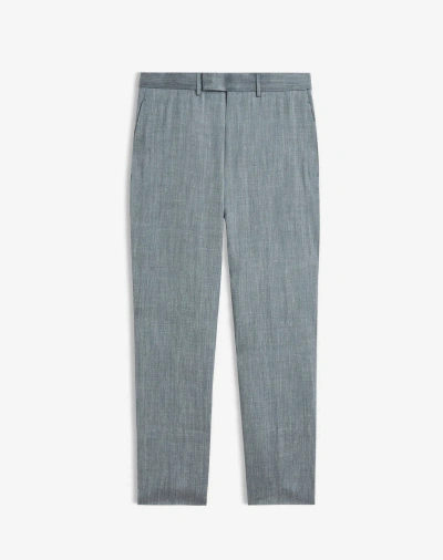 Dunhill Wool Cashmere Herringbone Mayfair Trousers In Blue