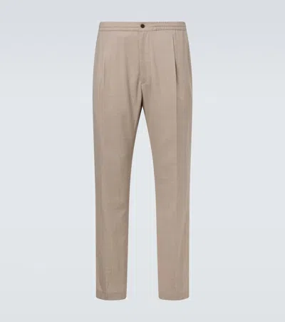 Dunhill Wool Chinos In Neutral