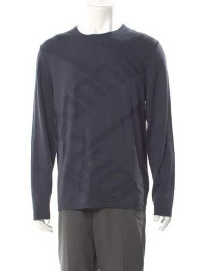 Pre-owned Dunhill Wool Crew Neck Pullover In Blue