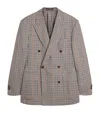 Dunhill Wool Gingham Blazer In Brown