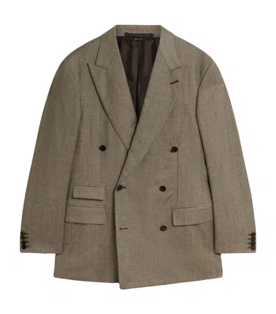 Dunhill Wool Glen Check Bourdon Blazer In Brown