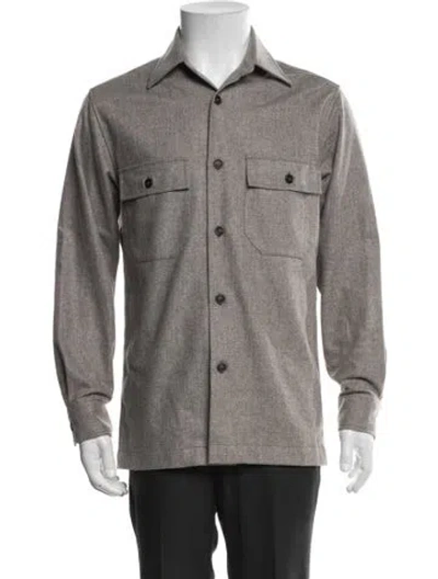 Pre-owned Dunhill Wool Jacket In Grey