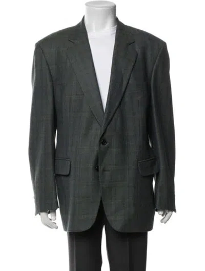Pre-owned Dunhill Wool Overcoat In Green