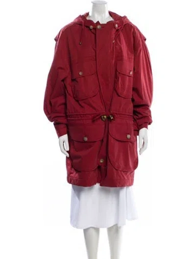 Pre-owned Dunhill Wool Parka In Orange