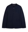 Dunhill Wool Reversible Double Face Driving Jacket In Blue