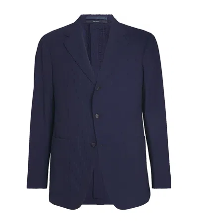 Dunhill Wool-silk Seersucker Cavendish Blazer
