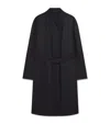 Dunhill Wool Super 180s Balmacaan Coat In Animal Print