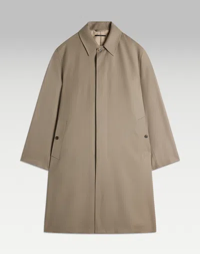 Dunhill Wool Twill Car Coat In Brown