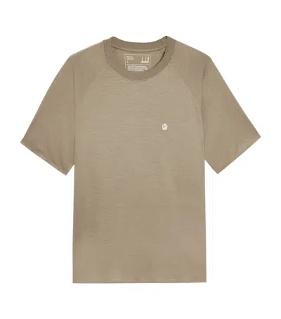 Dunhill Wool-cashmere Athluxury Logo T-shirt In Nude