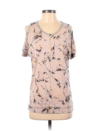 Pre-owned Dunia Short Sleeve Blouse In Brown