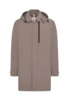 Duno - Trench Fabric 3-layer Bi-stretch With Hood. Shirt Collar Storm Udine 119beige