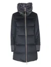 Duno Quilted Padded Coat With Adjustable Collar In Gray
