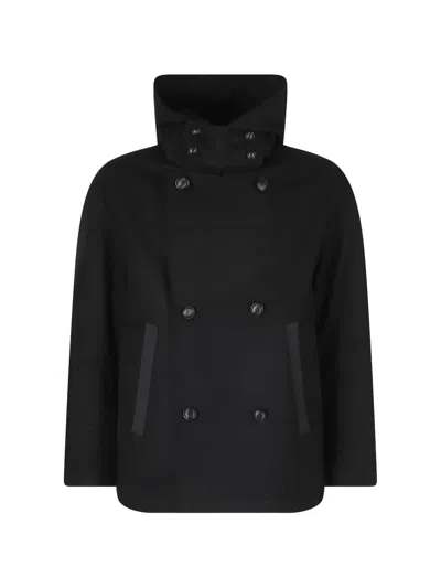 Duno Ares Berlino Double-breasted Hooded Jacket In Multi