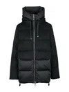 Duno Black Wool-blend Keiko Down Jacket In Blue