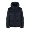 Duno Blue Bimaterial Down Jacket In Blue