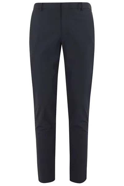 Duno Blue Dolph Trevi Elastic Waist Drawstring Polyamide Trousers In Multi