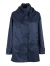 Duno Blue Short High Collar Jacket In Blue