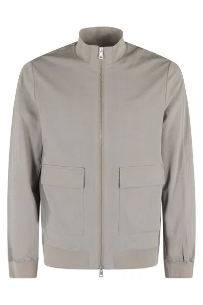 Duno Bomber Front Pockets Superlight Wool Blend In Brown
