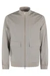 Duno Bomber Front Pockets Superlight Wool Blend In Brown