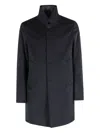 Duno Button Coat In Blue