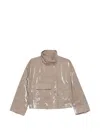 Duno Button Flap-pocket Jacket In Nude