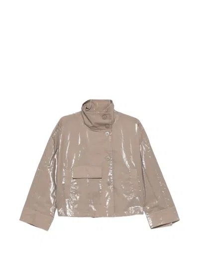 Duno Button Flap-pocket Jacket In Nude