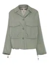 Duno Buttoned Flap-pocket Jacket In Green