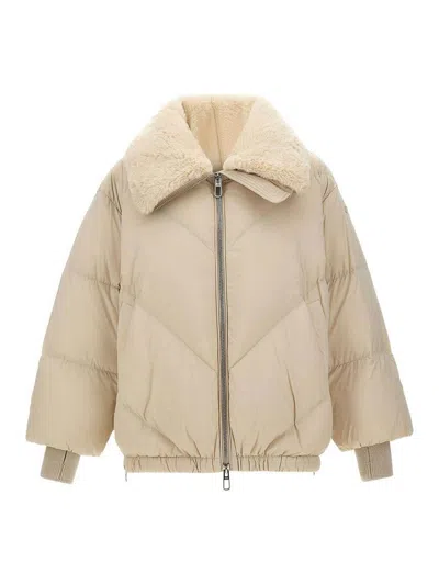 Duno Celia Lined-collar Down Jacket In Brown
