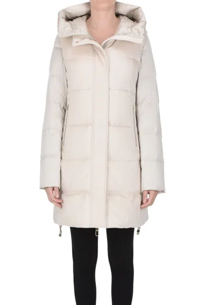 Duno Cloth Insert Down Jacket In Beige