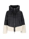 Duno Contrast-panel Padded Jacket In Black