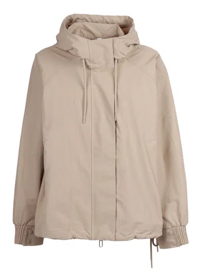 Duno Cropped Lightweight Drawstring Jacket In Animal Print