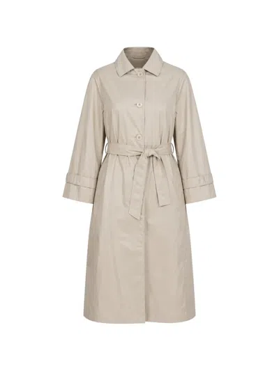 Duno Dasty Belted Coat In Neutral
