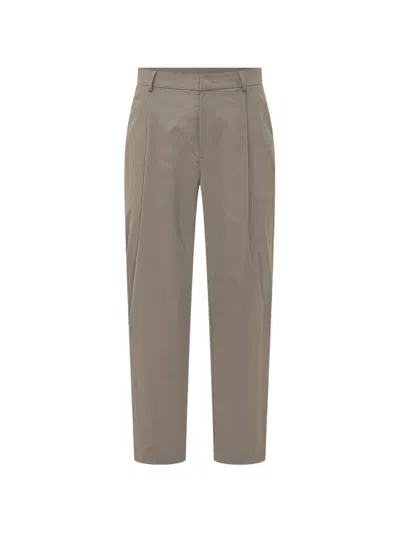 Duno Davi Pleated Tapered-leg Trousers In Neutral