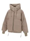 Duno Drawstring-hooded Padded Jacket In Brown